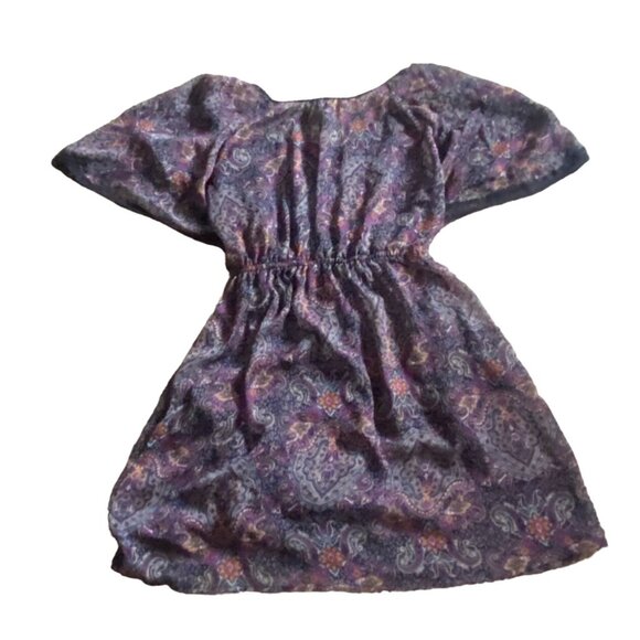 Xhilaration Womens Paisley Mini Dress-Black/Multicolor-Size Small-GUC - Picture 11 of 12